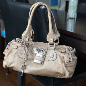 Chloe Paddington Leather Padlock Satchel